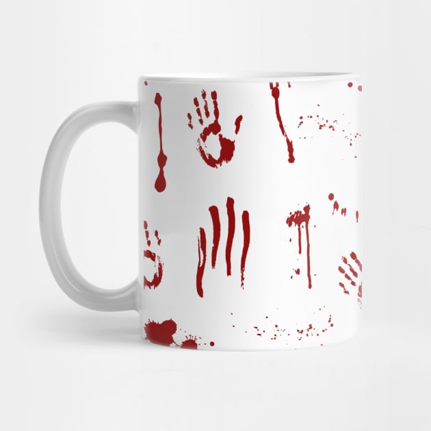 Blood Spatter and Bloody Handprints by HotHibiscus